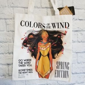 Disney Pocahontas Colors of the Wind Magazine Cover Graphic Tote Canvas Bag New
